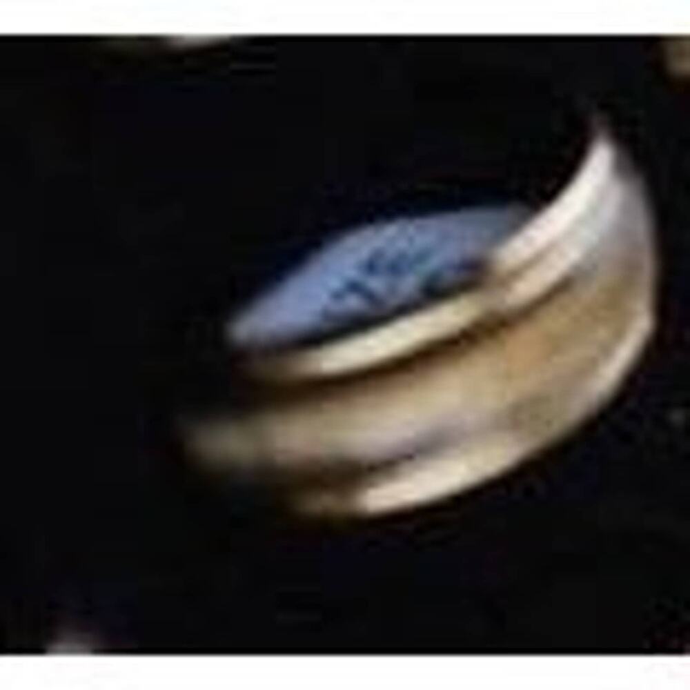 New Stainless Steel Faux Tiger Eye Style Ring Band Size 8.5 Gold Tone USA Seller